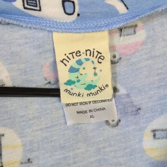 Nite Nite Munki Munki Blue RV Camper Travel Pajama Set Women's XL - Picture 3 of 8